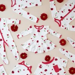 Long Sleeve Toddler Crew Neck Tee In Cloud Poppies -Kyte Baby kyte baby toddler unisex tee long sleeve toddler crew neck tee in cloud poppies 32550113280111