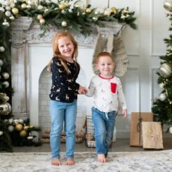 Long Sleeve Toddler Crew Neck Tee In Midnight Deer -Kyte Baby kyte baby toddler unisex tee long sleeve toddler crew neck tee in midnight deer 32701804511343