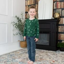 Long Sleeve Toddler Crew Neck Tee In Slytherin™ -Kyte Baby kyte baby toddler unisex tee long sleeve toddler crew neck tee in slytherin 32475940126831