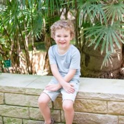 Toddler Crew Neck Tee In Fog -Kyte Baby kyte baby toddler unisex tee toddler unisex tee in fog 29876492402799