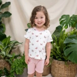 Toddler V-Neck Tee In Butterfly