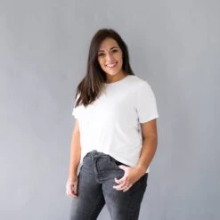 Women's Crew Neck Tee In Snow