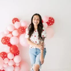 Women's Crew Neck Tee In Strawberry