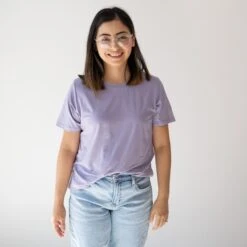 Women's Crew Neck Tee In Taro -Kyte Baby kyte baby women s crew neck tee women s crew neck tee in taro 31993235013743