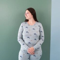 Women's Jogger Pajama Set In Coastline -Kyte Baby kyte baby women s jogger pajama set women s jogger pajama set in coastline 32519478247535