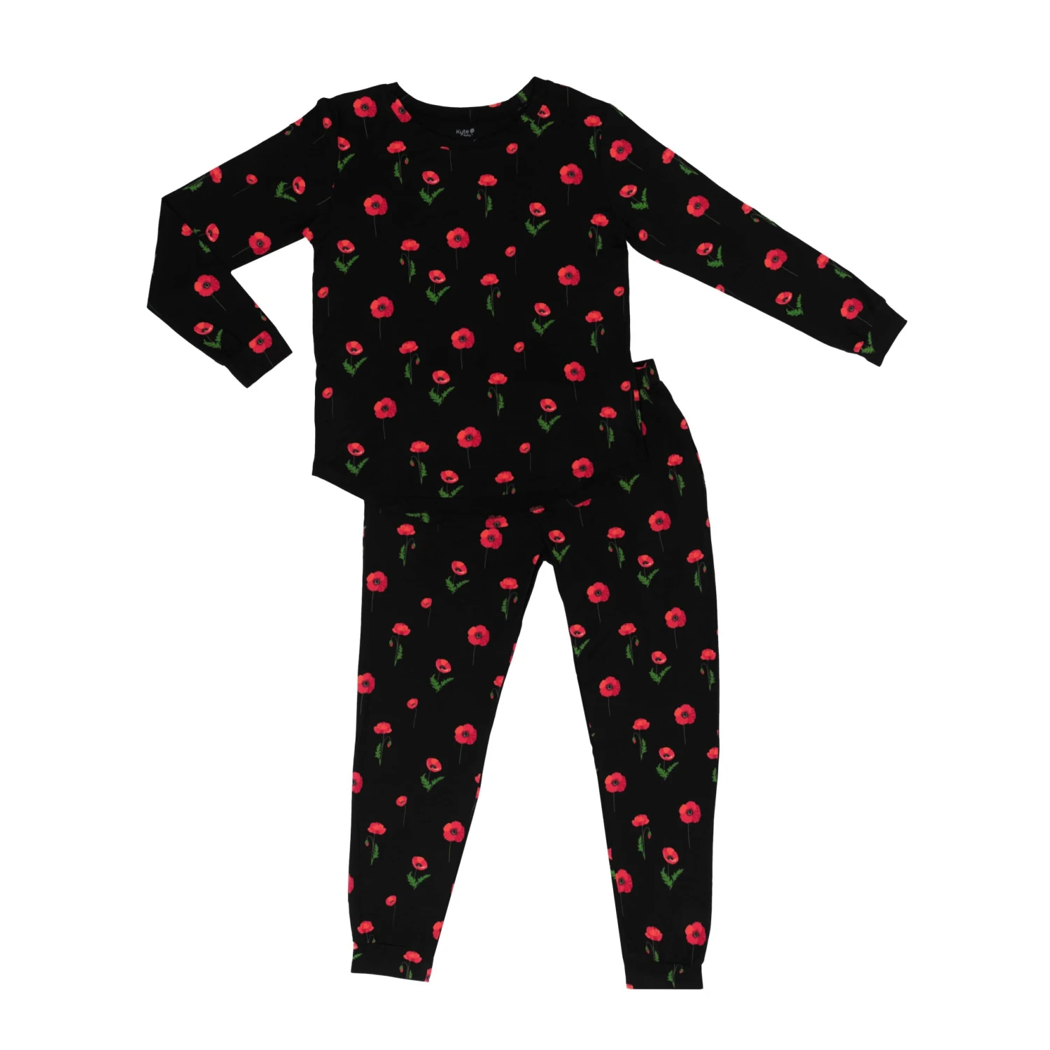 Women's Jogger Pajama Set In Midnight Poppies 4 Women's Jogger Pajama Set In Midnight Poppies - Image 2