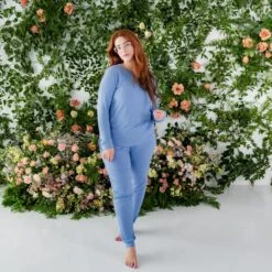 Women's Jogger Pajama Set In Periwinkle