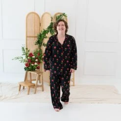 Women's Long Sleeve Pajama Set In Midnight Poppies -Kyte Baby kyte baby women s long sleeve pajama set women s long sleeve pajama set in midnight poppies 32547695100015