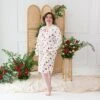 Women’s Lounge Robe In Cloud Poppies -Kyte Baby kyte baby women s lounge robe women s lounge robe in cloud poppies 32547623075951