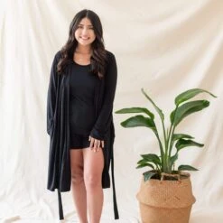 Women’s Lounge Robe In Midnight 11 Women’s Lounge Robe In Midnight -Kyte Baby kyte baby women s lounge robe women s lounge robe in midnight 30007542153327