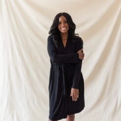 Women’s Lounge Robe In Midnight 12 Women’s Lounge Robe In Midnight -Kyte Baby kyte baby women s lounge robe women s lounge robe in midnight 30033306255471