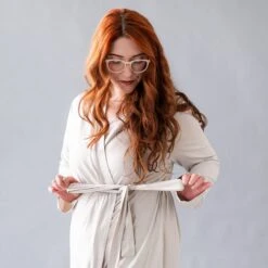 Women’s Lounge Robe In Oat -Kyte Baby kyte baby women s lounge robe women s lounge robe in oat 30762933583983