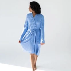 Women’s Lounge Robe In Periwinkle -Kyte Baby kyte baby women s lounge robe women s lounge robe in periwinkle 31969586282607