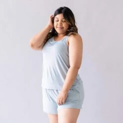 Women’s Tank Set In Fog -Kyte Baby kyte baby women s tank set women s tank set in fog 30001290018927