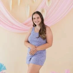 Women’s Tank Set In Taro Leopard