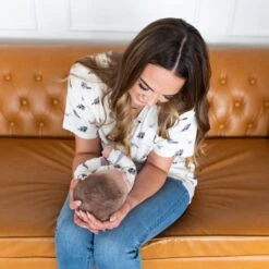 Women’s Relaxed Fit V-Neck In Raccoon -Kyte Baby kyte baby women s v neck women s relaxed fit v neck in raccoon 32715424989295