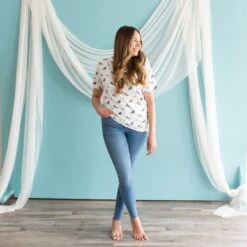 Women’s Relaxed Fit V-Neck In Raccoon -Kyte Baby kyte baby women s v neck women s relaxed fit v neck in raccoon 32715425054831