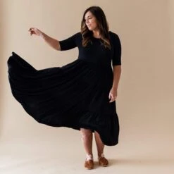 Women’s Tiered Dress In Midnight