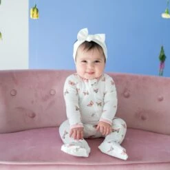 Zippered Footie In Butterfly 11 Zippered Footie In Butterfly -Kyte Baby kyte baby zippered footies zippered footie in butterfly 31993095684207