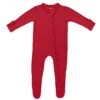 Zippered Footie In Cardinal -Kyte Baby kyte baby zippered footies zippered footie in cardinal 31535617933423