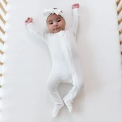 Zippered Footie In Cloud -Kyte Baby kyte baby zippered footies zippered footie in cloud 32733115875439