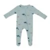 Zippered Footie In Coastline -Kyte Baby kyte baby zippered footies zippered footie in coastline 32530731565167