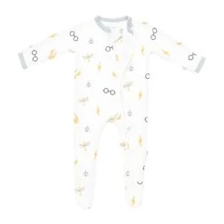 Zippered Footie In Icon -Kyte Baby kyte baby zippered footies zippered footie in icon 31468412076143