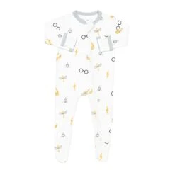 Zippered Footie In Icon -Kyte Baby kyte baby zippered footies zippered footie in icon 31468412108911