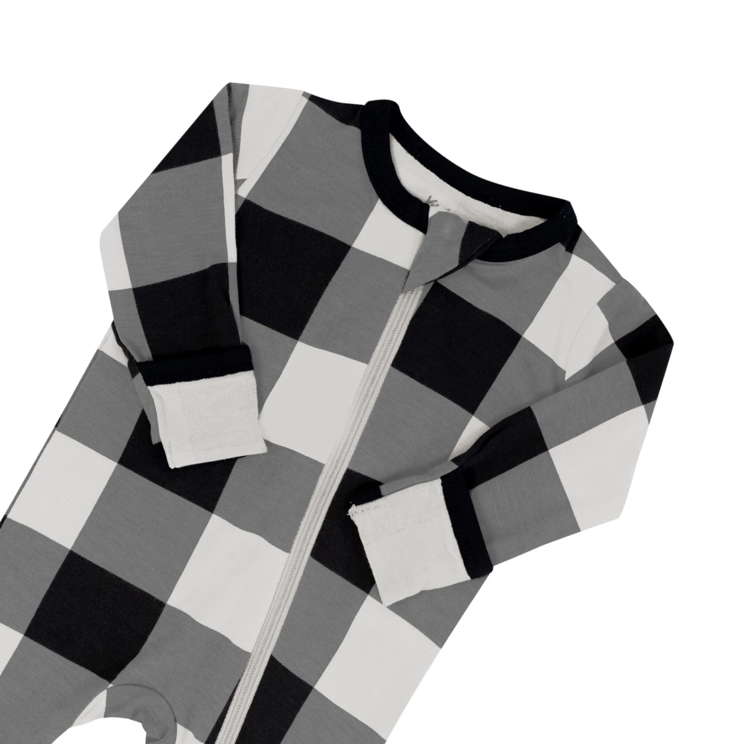 Zippered Footie In Midnight Plaid 7 Zippered Footie In Midnight Plaid - Image 5