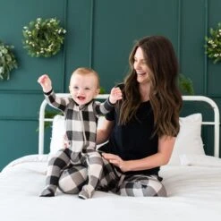 Zippered Footie In Midnight Plaid 10 Zippered Footie In Midnight Plaid -Kyte Baby kyte baby zippered footies zippered footie in midnight plaid 32575672746095