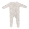 Zippered Footie In Oat Leopard -Kyte Baby kyte baby zippered footies zippered footie in oat leopard 32326618742895