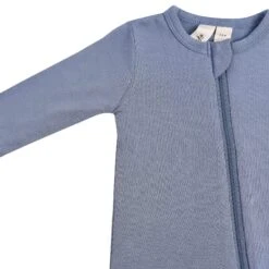 Zippered Footie In Slate -Kyte Baby kyte baby zippered footies zippered footie in slate 30040634589295