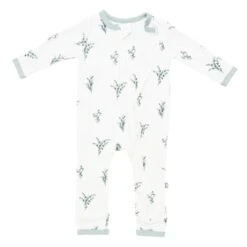 Zippered Romper In Eucalyptus -Kyte Baby kyte baby zippered rompers printed zippered romper in eucalyptus 30876129427567