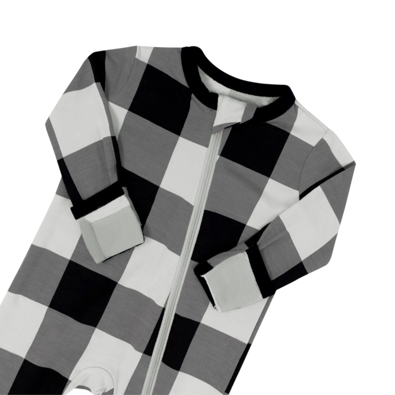 Zippered Romper In Midnight Plaid 7 Zippered Romper In Midnight Plaid - Image 5