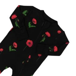 Zippered Romper In Midnight Poppies -Kyte Baby kyte baby zippered rompers zippered romper in midnight poppies 32531558760559