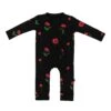 Zippered Romper In Midnight Poppies